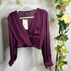 NWT Zara purple blouse